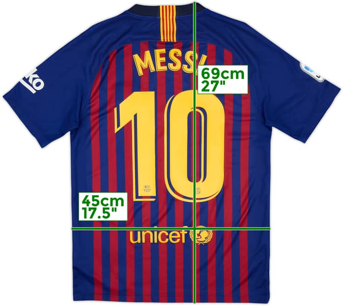 2018-19 Barcelona Home Shirt Messi #10 - 7/10 - (S)