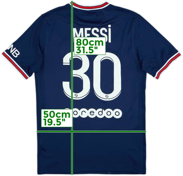 2021-22 Paris Saint-Germain Home Shirt Messi #30 - 8/10 - (S)