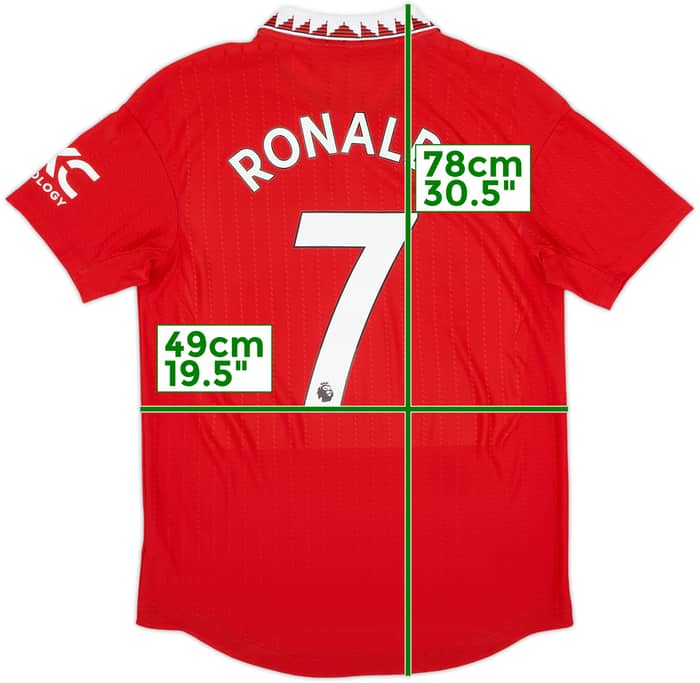2022-23 Manchester United Authentic Home Shirt Ronaldo #7 - 8/10 - (M)