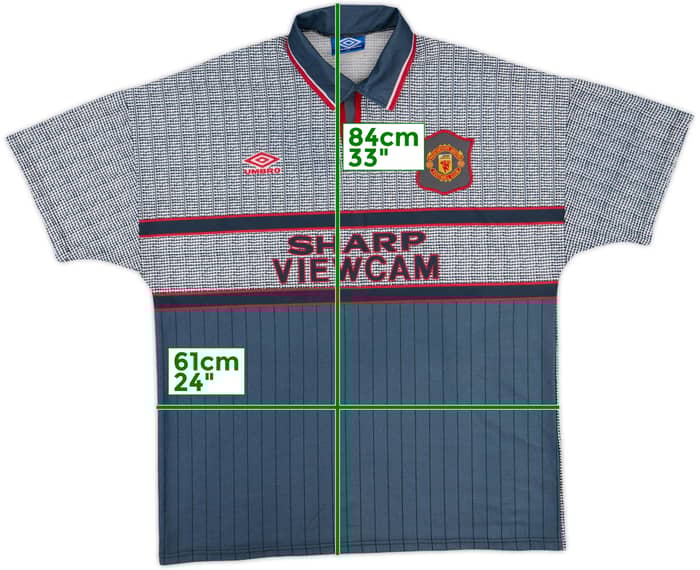 1995-96 Manchester United Away Shirt Cantona #7 - 8/10 - (XL)