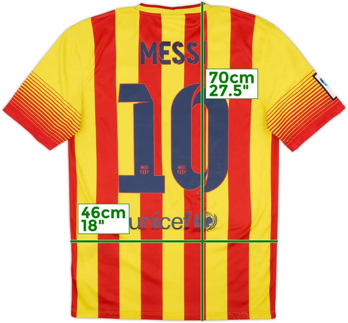 2013-15 Barcelona Camiseta Visitante Messi #10 - 6/10 - (S)