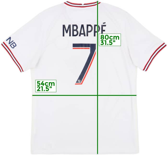 2021-22 Paris Saint-Germain Fourth Shirt Mbappe #7 - 5/10 - (L)
