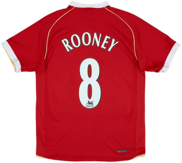 2006-07 Manchester United Home Shirt Rooney #8 - 6/10 - (S)