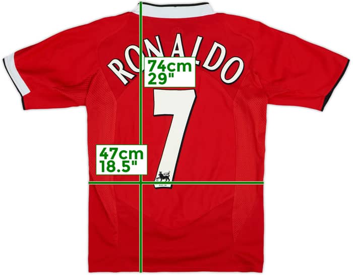 2004-06 Manchester United Home Shirt Ronaldo #7 - 8/10 - (S)