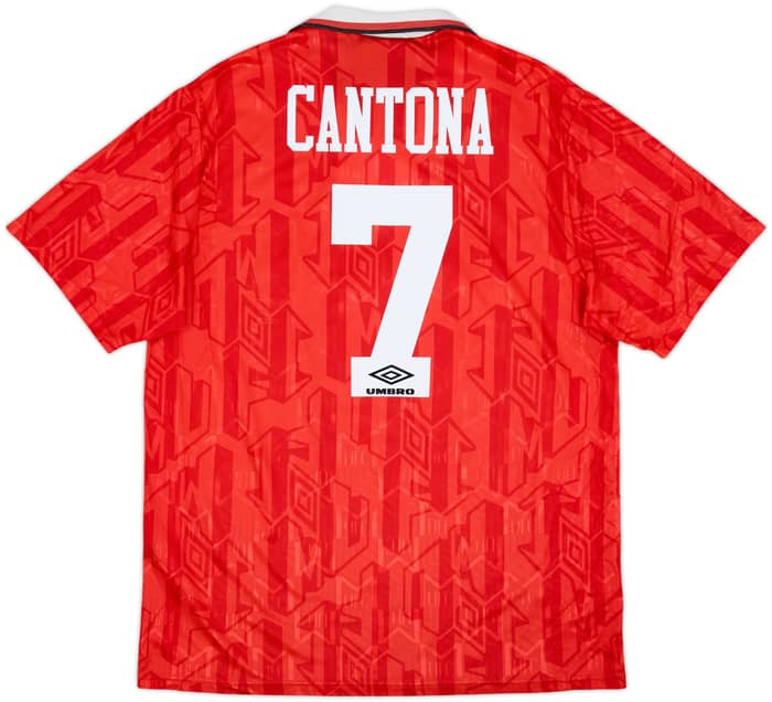 1992-94 Manchester United Home Shirt Cantona #7 - 8/10 - (XL)