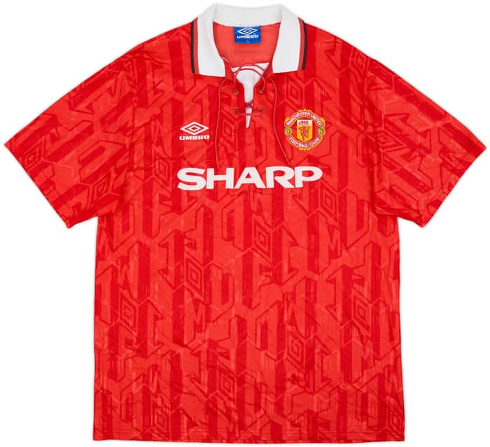 1992-94 Manchester United Home Shirt Cantona #7 - 8/10 - (XL)