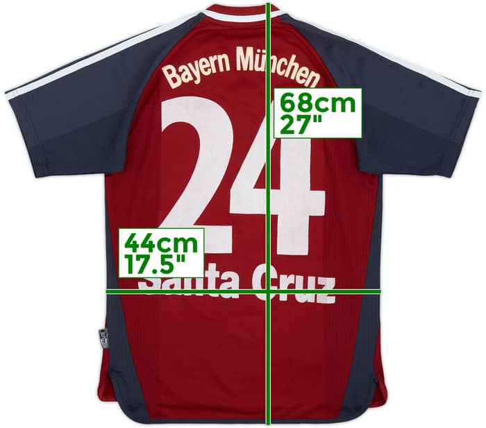 2002-03 Bayern Munich Home Shirt Santa Cruz #24 - 7/10 - (XL.Boys)