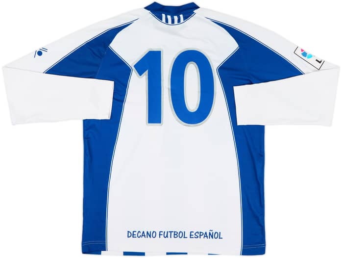 2006-07 Recreativo Huelva Home L/S Shirt #10 - 8/10 - (L)