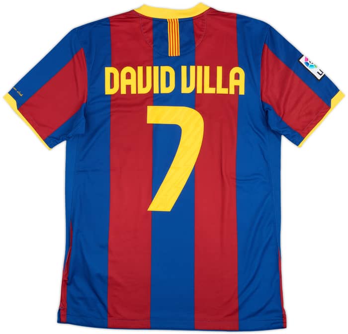 2010-11 Barcelona Home Shirt David Villa #7 - 8/10 - (M)