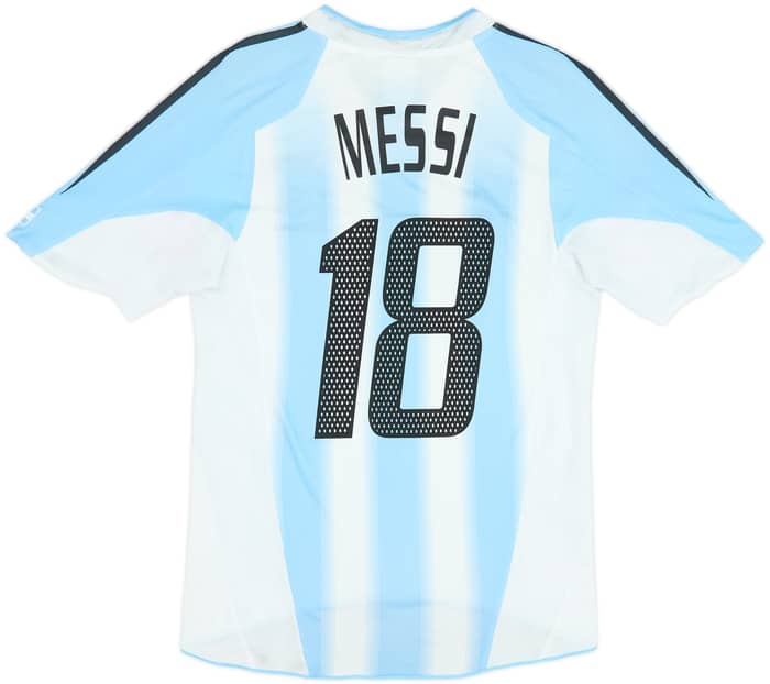 2004-05 Argentina Home Shirt Messi #18 - 6/10 - (S)