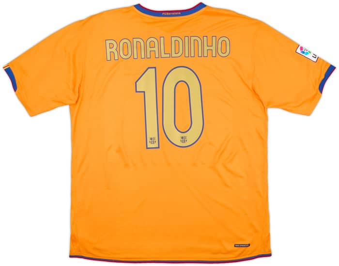 2006-08 Barcelona Away Shirt Ronaldinho #10 - 8/10 - (XL)