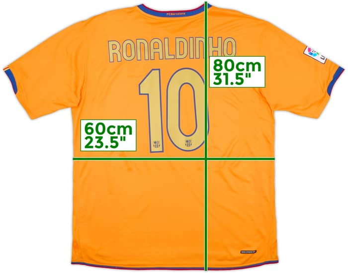 2006-08 Barcelona Away Shirt Ronaldinho #10 - 8/10 - (XL)