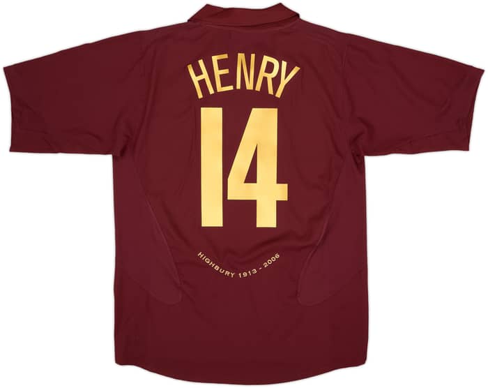 2005-06 Arsenal Home Shirt Henry #14 - 8/10 - (L)