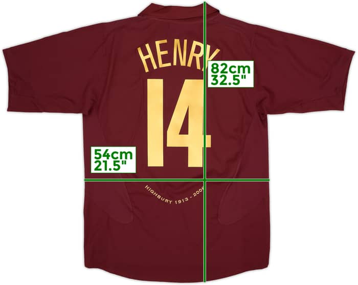 2005-06 Arsenal Home Shirt Henry #14 - 8/10 - (L)