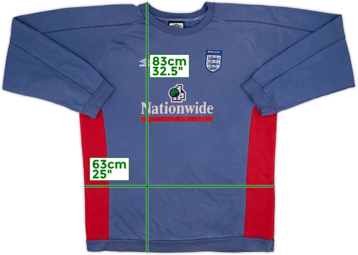 1999-00 England Umbro Sweat Top - 6/10 - (XXL)