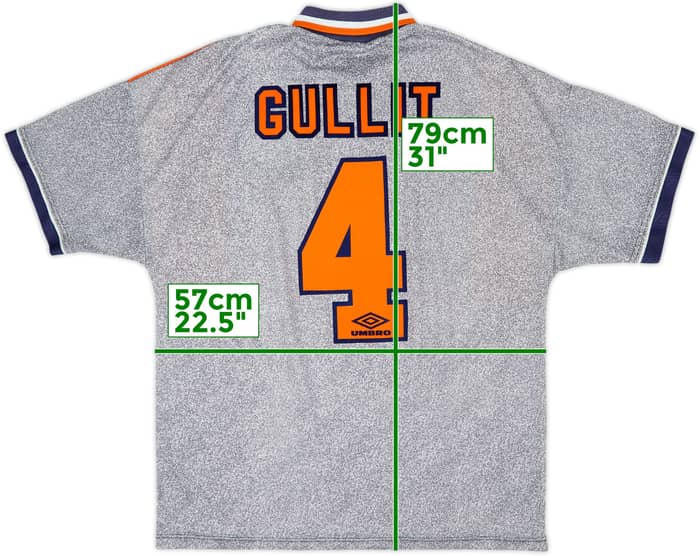 1994-96 Chelsea Away Shirt Gullit #4 - 8/10 - (XL)