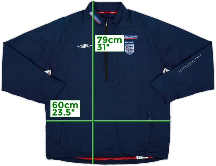 2004-06 England Umbro 1/2 Zip Sweat Top - 8/10 - (XL)