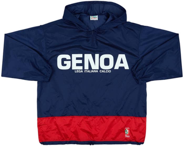 1993-94 Genoa 'Italian Football League' 1/4 Zip Hooded Drill Top - 6/10 - (L)