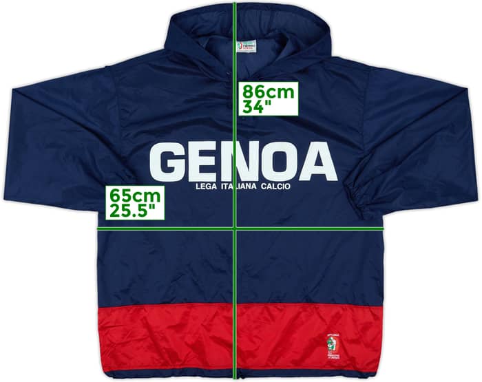 1993-94 Genoa 'Italian Football League' 1/4 Zip Hooded Drill Top - 6/10 - (L)