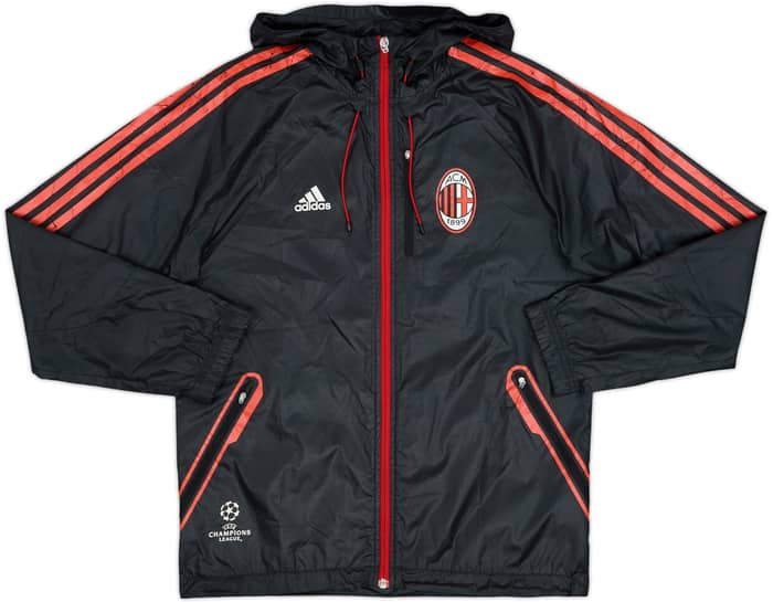 2010-11 AC Milan adidas CL Hooded Rain Jacket - 7/10 - (S)