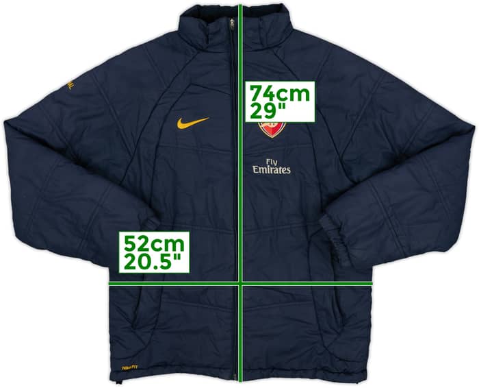 2007-08 Arsenal Nike Padded Bench Coat - 7/10 - (S)