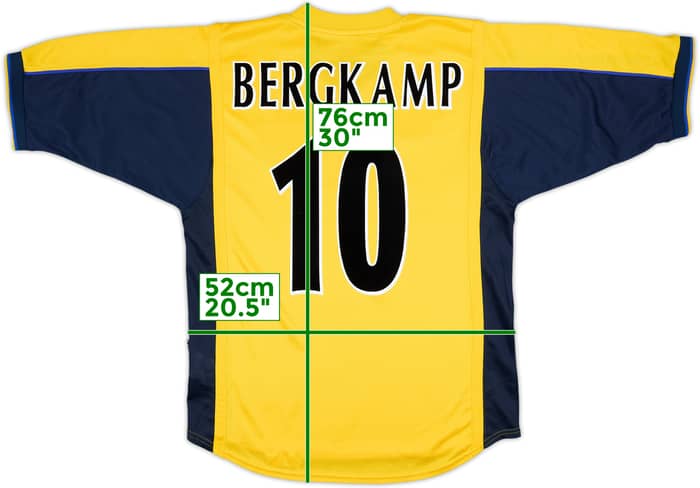 1999-01 Arsenal Away Shirt Bergkamp #10 - 8/10 - (M)
