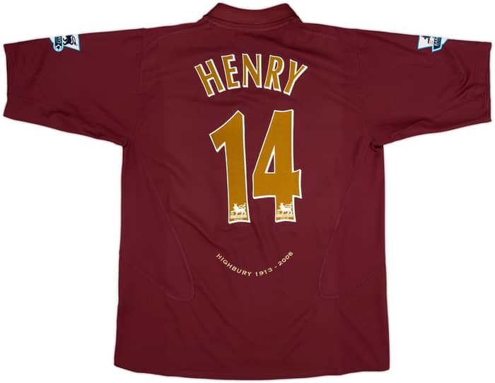 2005-06 Arsenal Home Shirt Henry #14 - 8/10 - (XL)