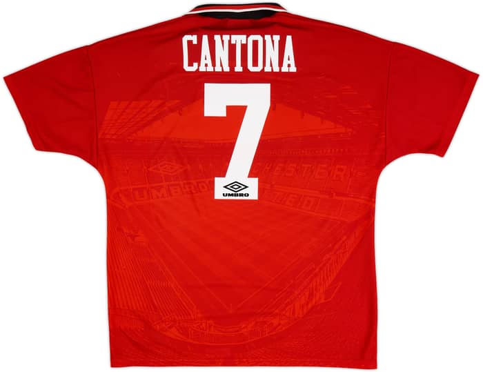 1994-96 Manchester United Home Shirt Cantona #7 - 8/10 - (XL)