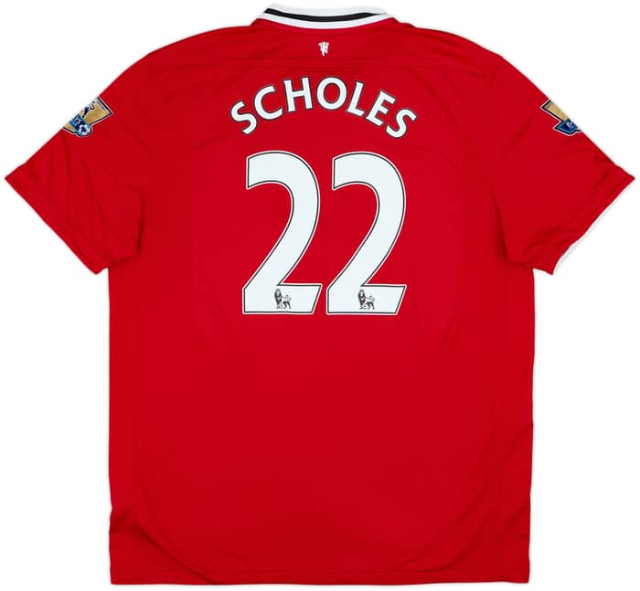2011-12 Manchester United Home Shirt Scholes #22 - 8/10 - (XXL)
