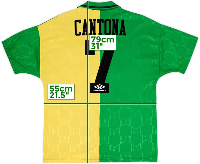 1992-94 Manchester United Third Shirt Cantona #7 - 6/10 - (L)