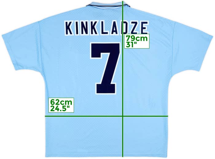1995-97 Manchester City Home Shirt Kinkladze #7 - 7/10 - (XXL)