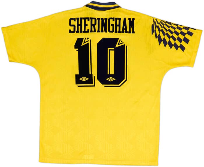 1991-95 Tottenham Away Shirt Sheringham #10 - 8/10 - (XXL)