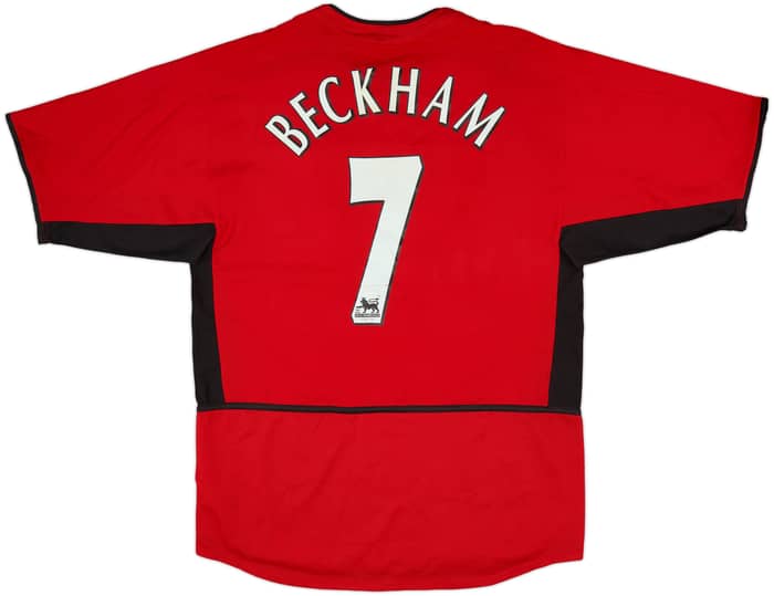 2002-04 Manchester United Home Shirt Beckham #7 - 7/10 - (M)