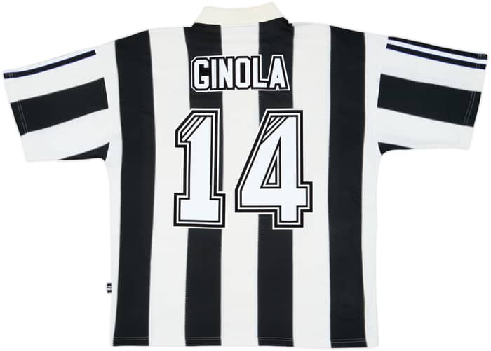 1995-97 Newcastle Home Shirt Ginola #14 - 8/10 - (M)