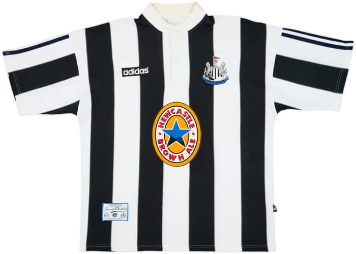 1995-97 Newcastle Home Shirt Ginola #14 - 8/10 - (M)