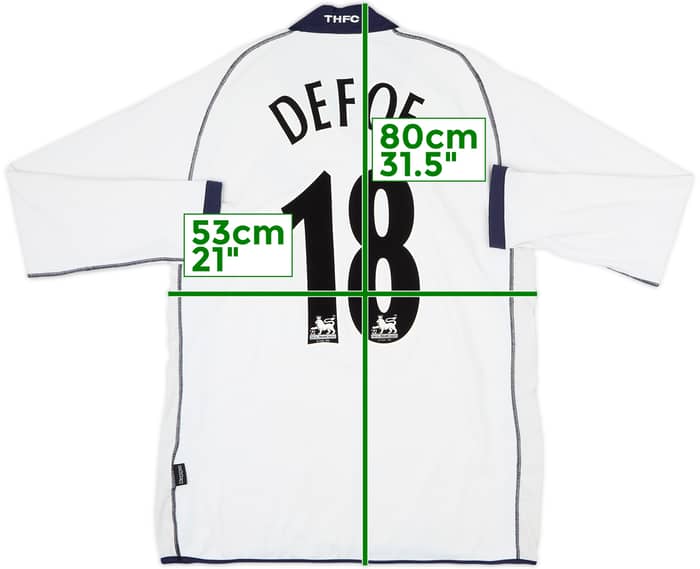 2002-04 Tottenham Home L/S Shirt Defoe #18 - 8/10 - (XXL)