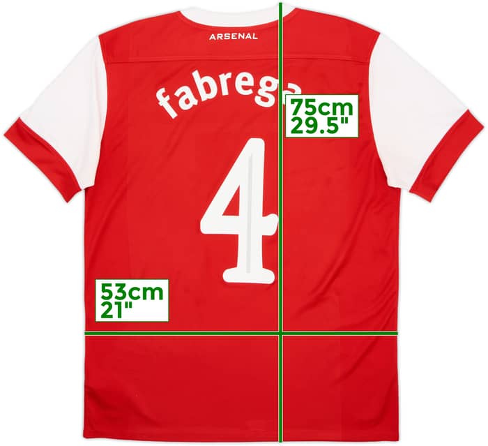 2010-11 Arsenal Home Shirt Fabregas #4 - 5/10 - (L)