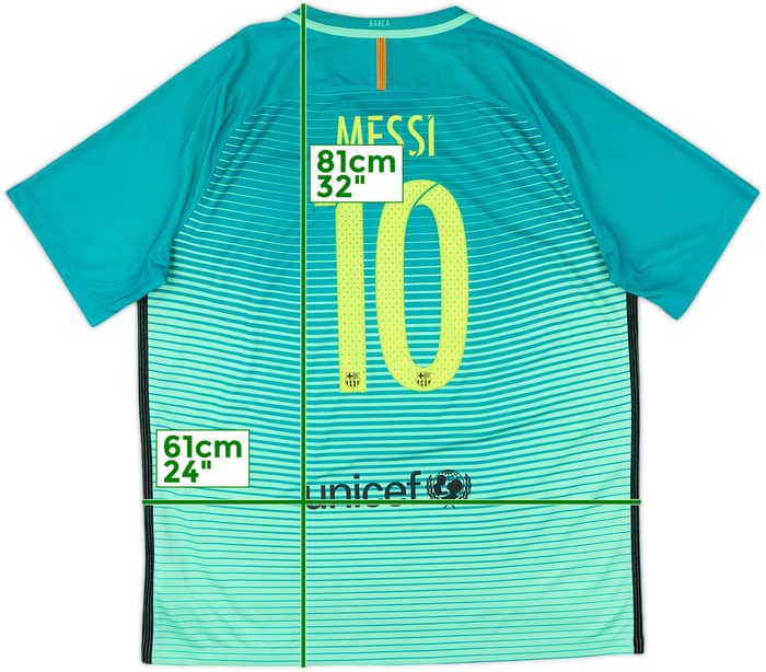 2016-17 Barcelona Third Shirt Messi #10 - 9/10 - (XL)
