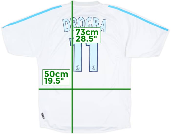 2003-04 Olympique Marseille Home Shirt Drogba #11 - 6/10 - (M)
