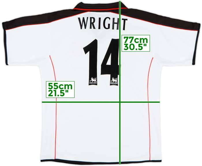 2001-02 Ipswich Away Shirt Wright #14 - 8/10 - (M)