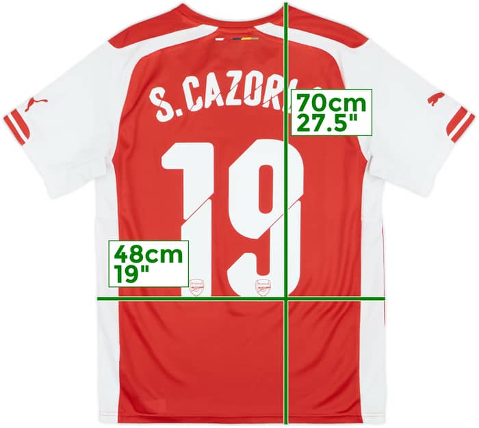 2014-15 Arsenal Home Shirt S.Cazorla #19 - 9/10 - (S)