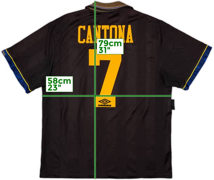 1993-95 Manchester United Away Shirt Cantona #7 - 5/10 - (XL)