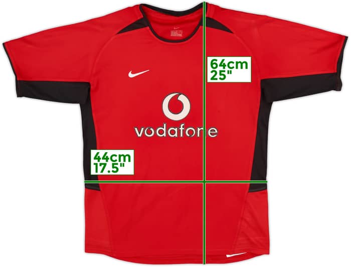 2002-04 Manchester United Home Shirt - 7/10 - (L.Boys)