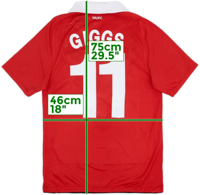 2010-11 Manchester United Home Shirt Giggs #11 - 6/10 - (S)