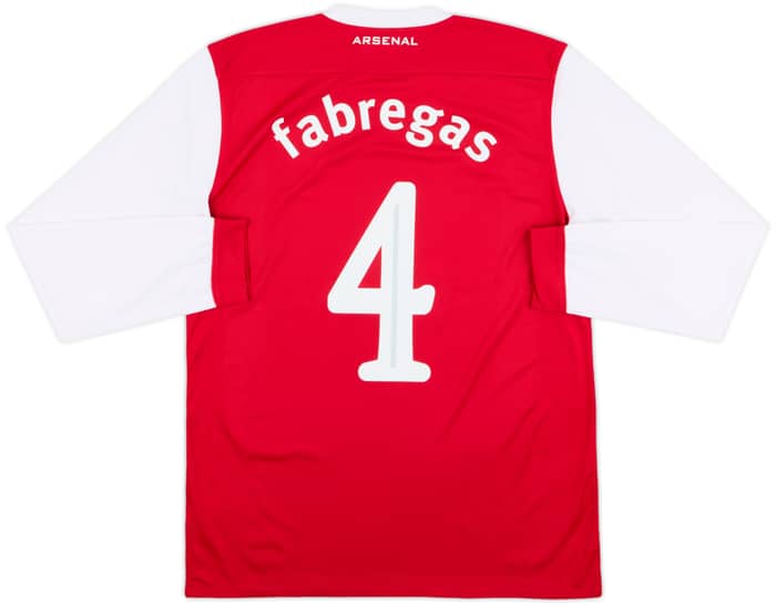 2010-11 Arsenal Home L/S Shirt Fabregas #4 - 6/10 - (M)