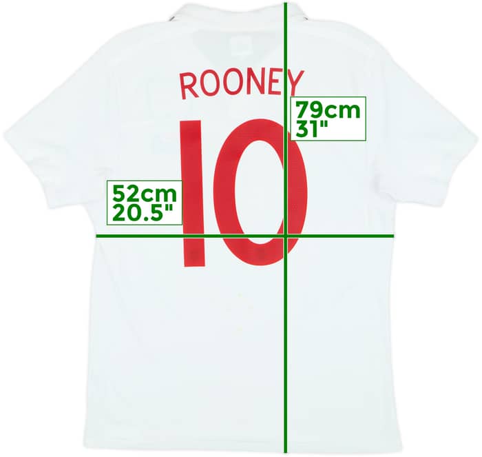 2009-10 England 'South Africa' Home Shirt Rooney #10 - 9/10 - (L)