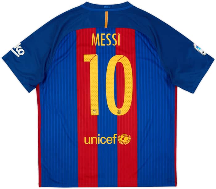 2016-17 Barcelona Home Shirt Messi #10 - 8/10 - (XL)