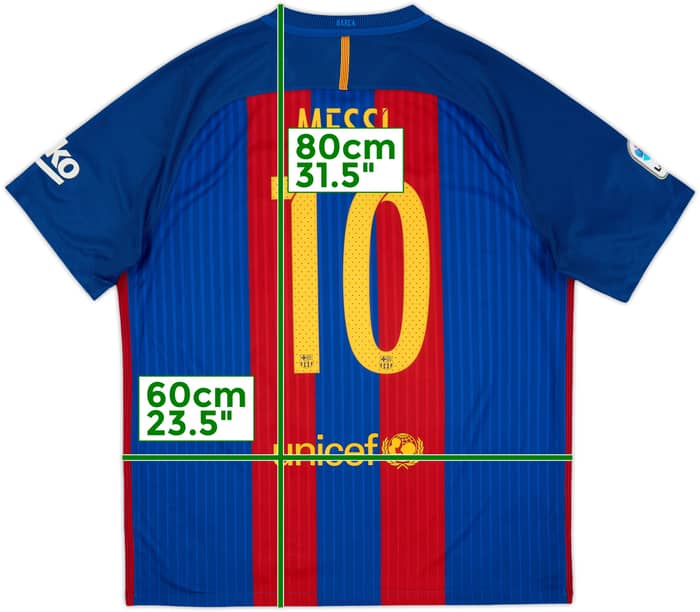 2016-17 Barcelona Home Shirt Messi #10 - 8/10 - (XL)
