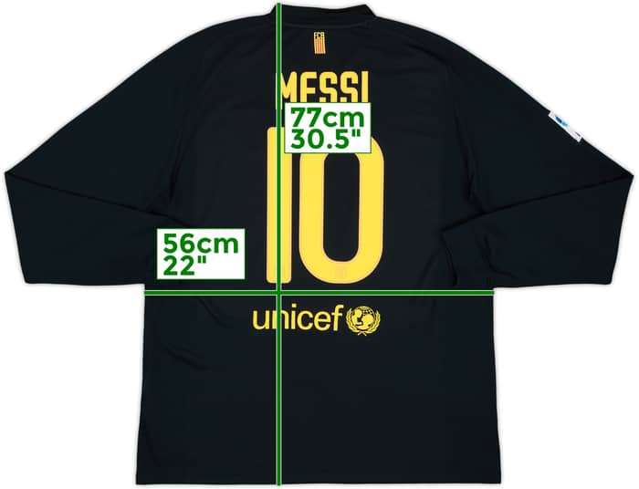 2011-12 Barcelona Away L/S Shirt Messi #10 - 10/10 - (L)