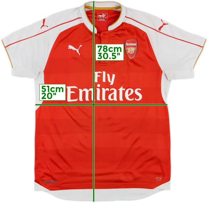 2015-16 Arsenal Home Shirt - 5/10 - (L)
